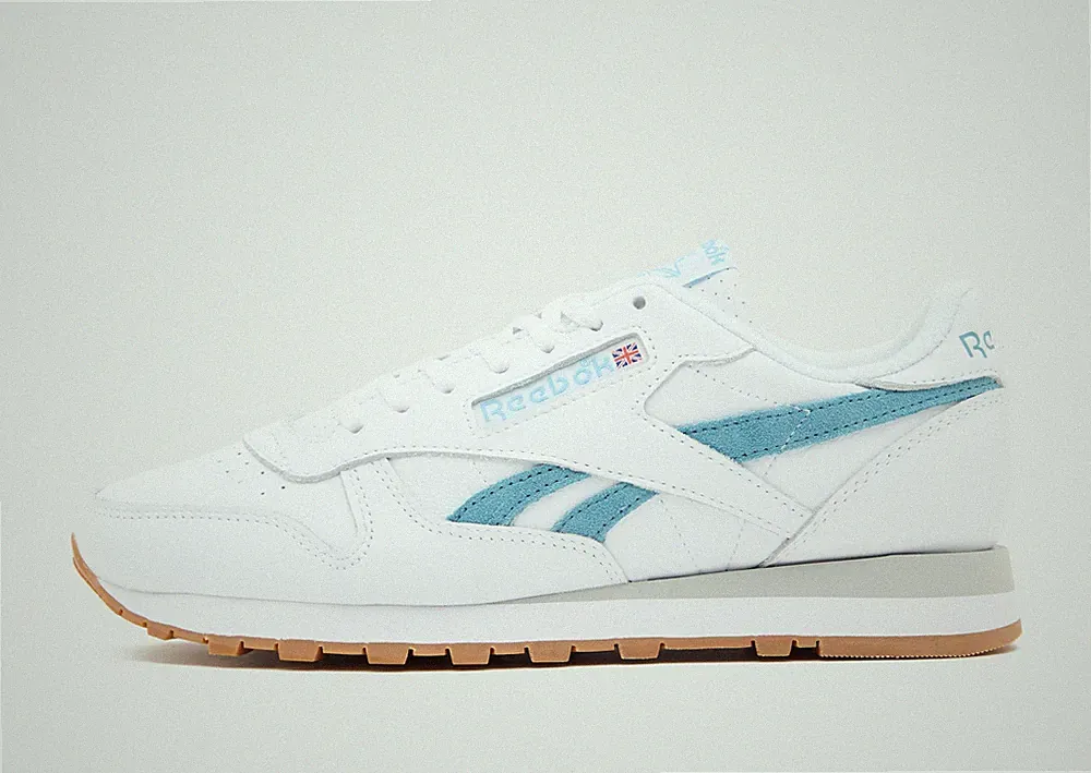 Original Reebok Classic Leather Shoes® ( Men UK 12 EUR 47 ) White / Blue