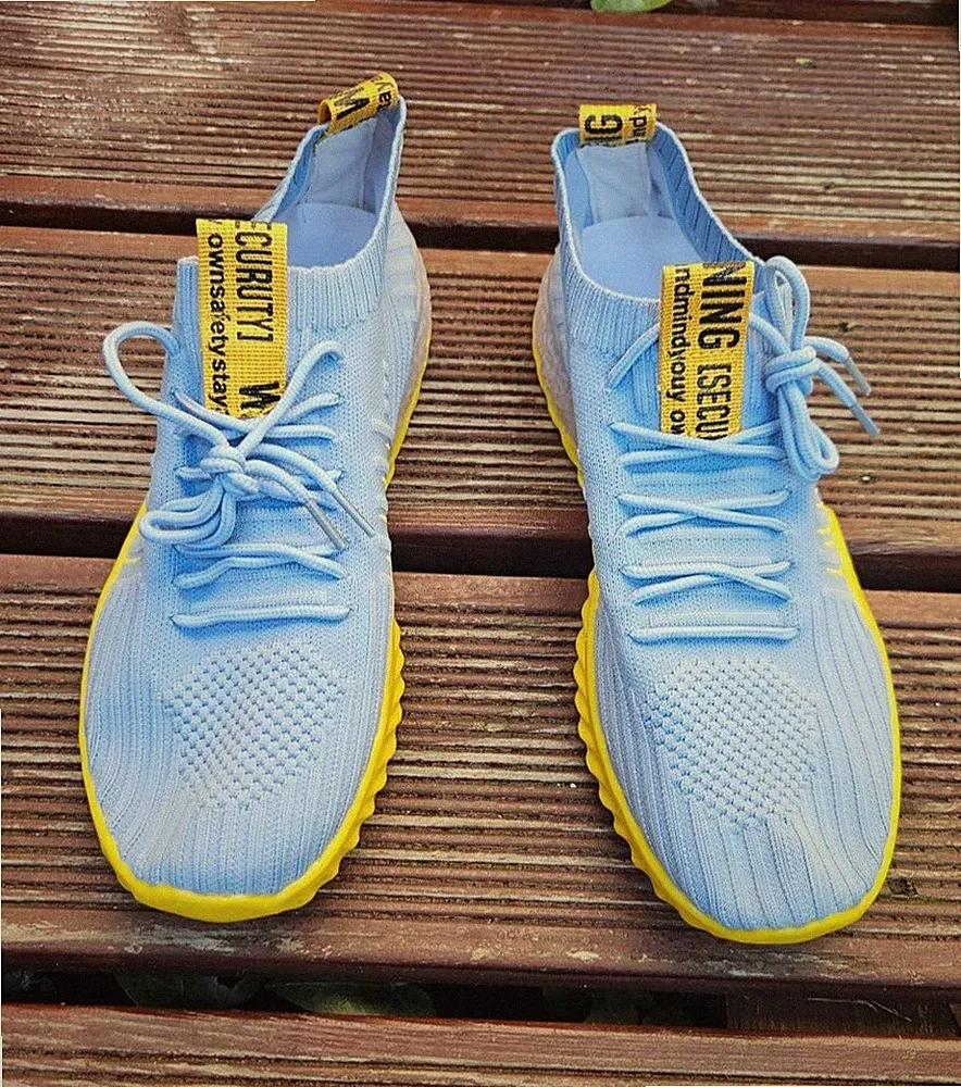 Orthofrei leichter Sneaker Wanderschuhe Laufschuhe Unisex NEU Gr. 43 blau