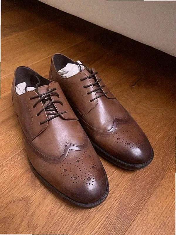 Oxford Schuhe aus echtem Leder - Gr. 41 - Marke: Old Signature