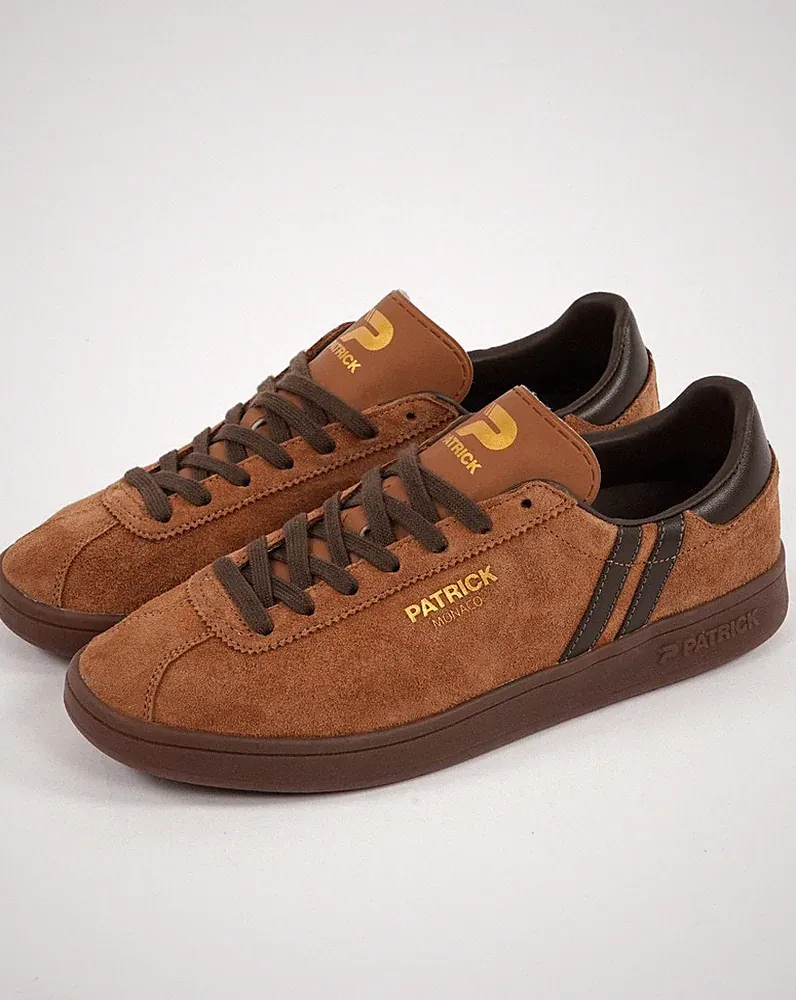 Patrick Monaco Herren Braun Schnürschuhe Wildleder Leger Wandern Turnschuhe Terrasse Schuhe