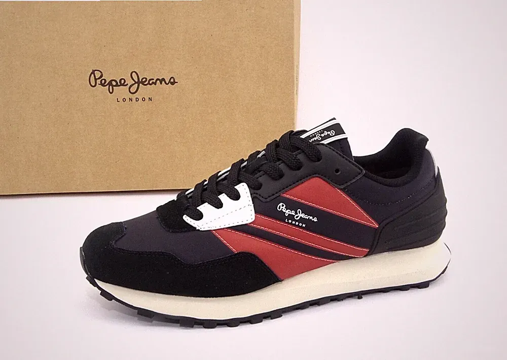 Pepe JEANS FOSTER PLUG Sneaker Fitness Laufschuhe Schuhe Herren Schwarz Gr. 42