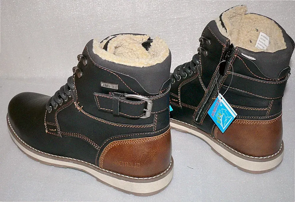Petrolio Sumo tex ZIP 90998343 Leder Hi Boots Schuhe Sneaker Warmfutter 42 Black