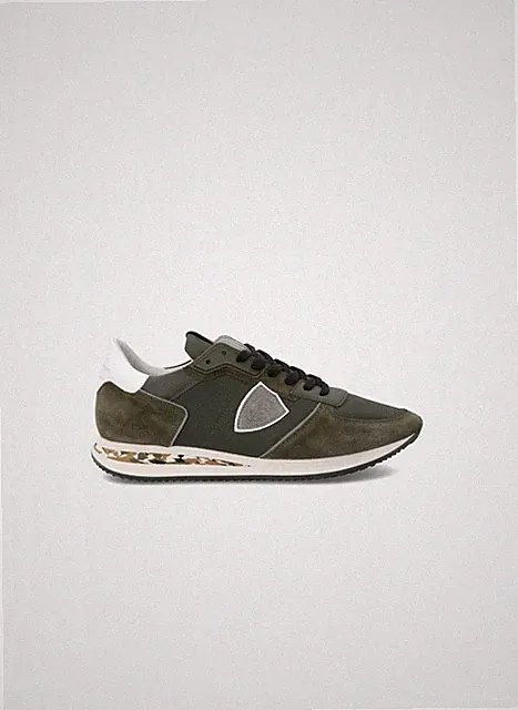 Philippe Model Tropez Sneaker Running TZLU GC02 Gummi Camouflage Grün
