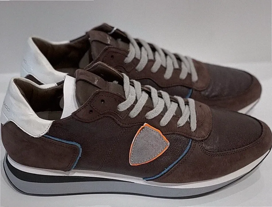 Philippe Model Tropez Sneaker Running TZLU VW01 Leder Braun