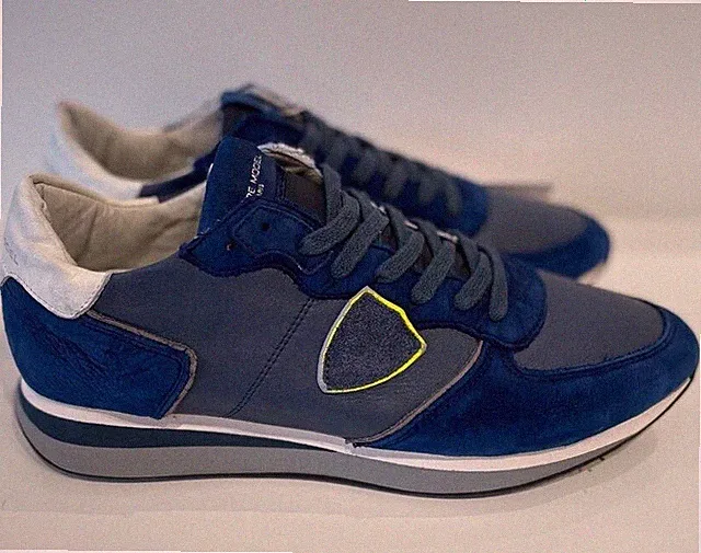 Philippe Model Tropez Sneaker Running TZLU VW03 Leder Blau Electric