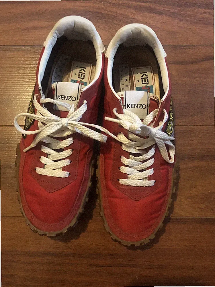 Preowned Authentic KENZO PARIS Move Sneakers Tiger 36 6 Red $285 Shoes Running