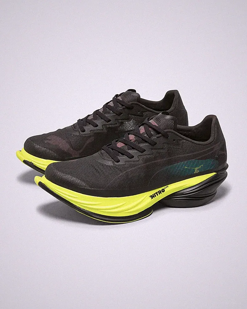 Puma AMF1 Fast-R Nitro Elite 3 Aston Martin Sneaker "Black/Lime" | 314218 01