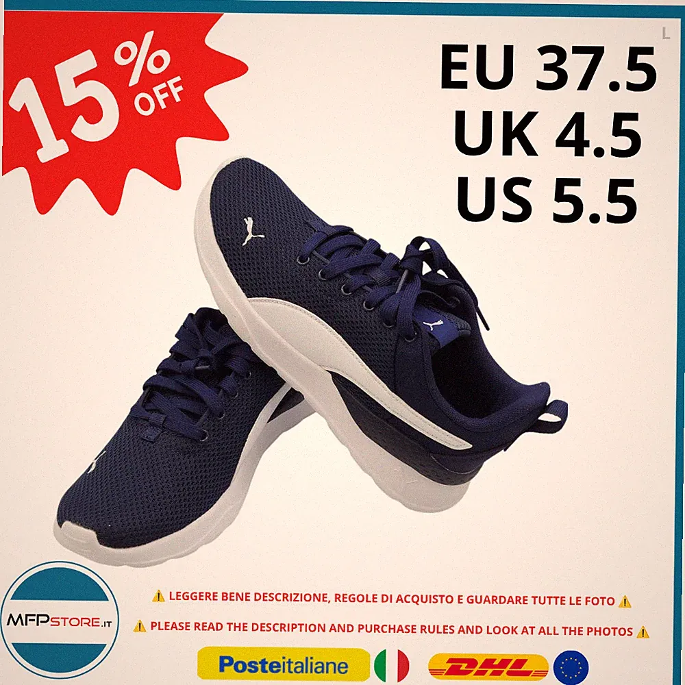 Puma Anzarun Lite Running Freizeitschuhe Herren/Damen EU 37,5 Blau