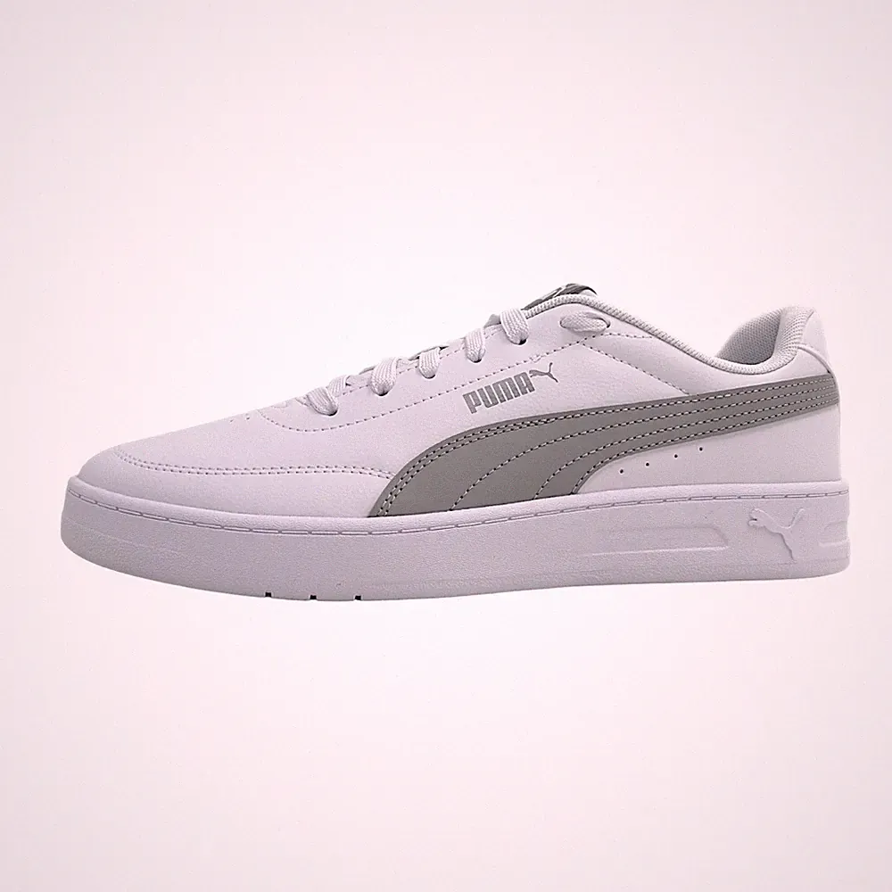 Puma Court Classic Clean Sportschuhe Kinder Laufschuhe sportlicher Schnürer Weiß