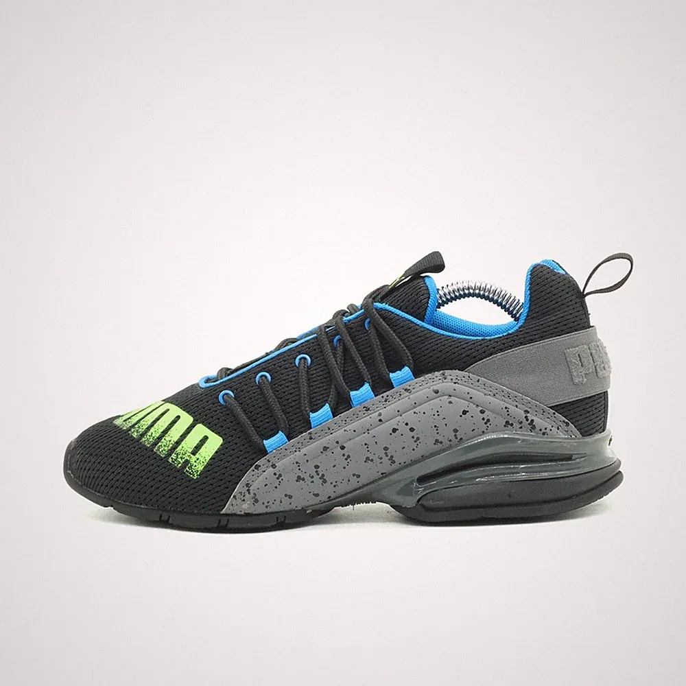 PUMA Damen 376393-01 Sneaker Schwarz/Blau/Grau/Neongelb Air ämpfung EU 37,5