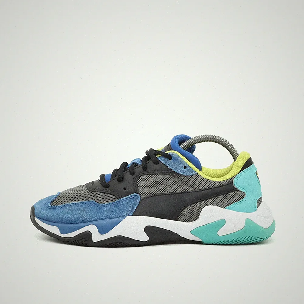 PUMA Damen Storm Origin Sneaker Blau, Grau, Leder, Sneaker, Laufschuhe EU 38.5