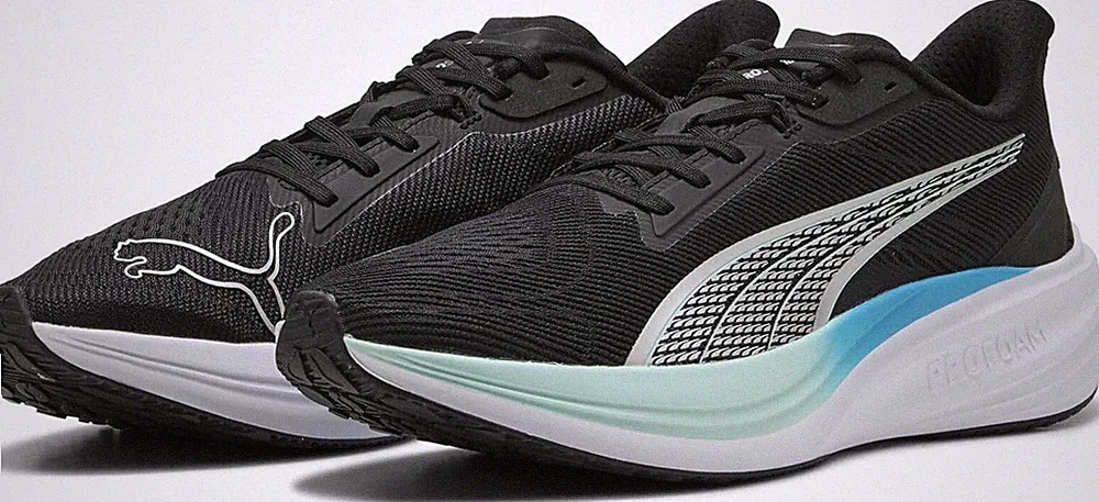 Puma Darter Pro Herren Laufschuhe schwarz Sport Training Laufen Turnschuhe Größe 8 UK