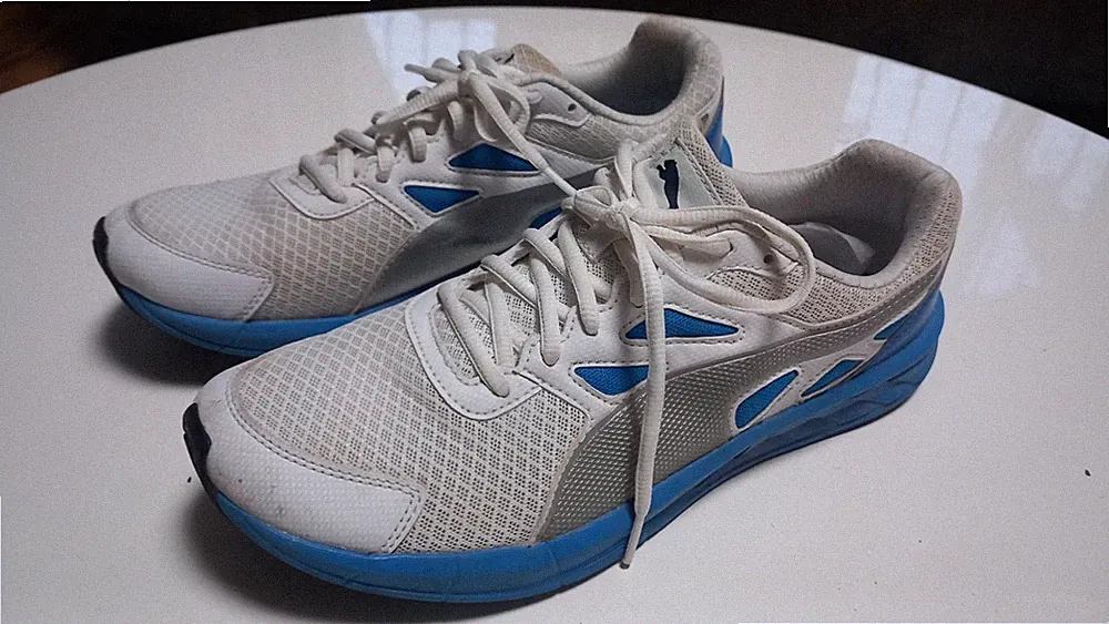 Puma Driver Laufschuhe Sneaker – Weiß/Blau – Gr. 42,5 – Guter Zustand
