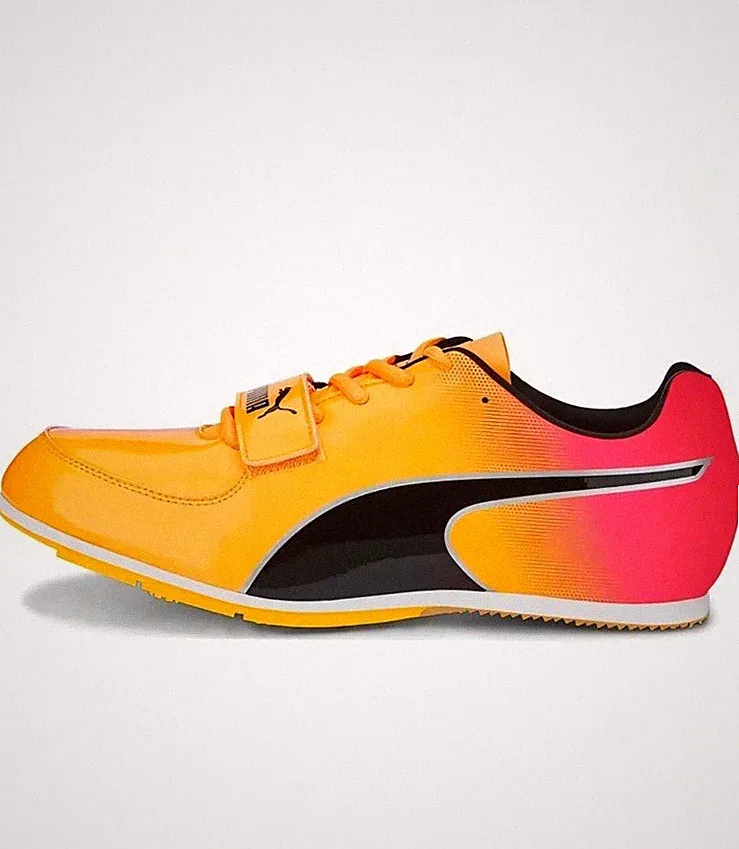 Puma Evospeed Long Jump 10 Leichtathletik Herren Gelb Sneaker Schuhe Uk 9,5