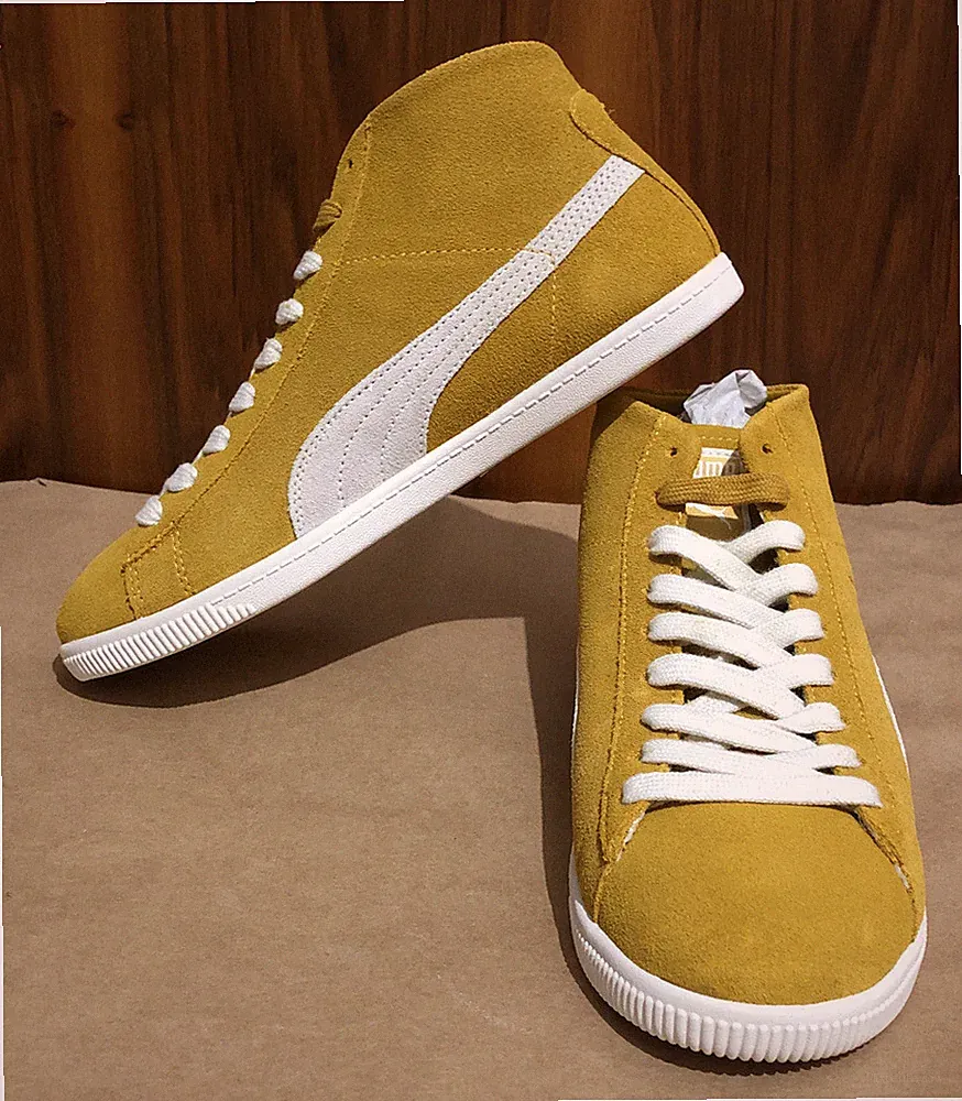 PUMA GLYDE MID Damen / Herren Sneakers Gr. 38 Wildleder Farbe Okker NEU