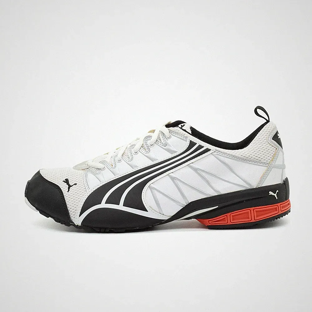PUMA Herren 181756-01 Sneaker weiß/schwarz/rot Mesh lifestyle Laufschuh EU 44,5