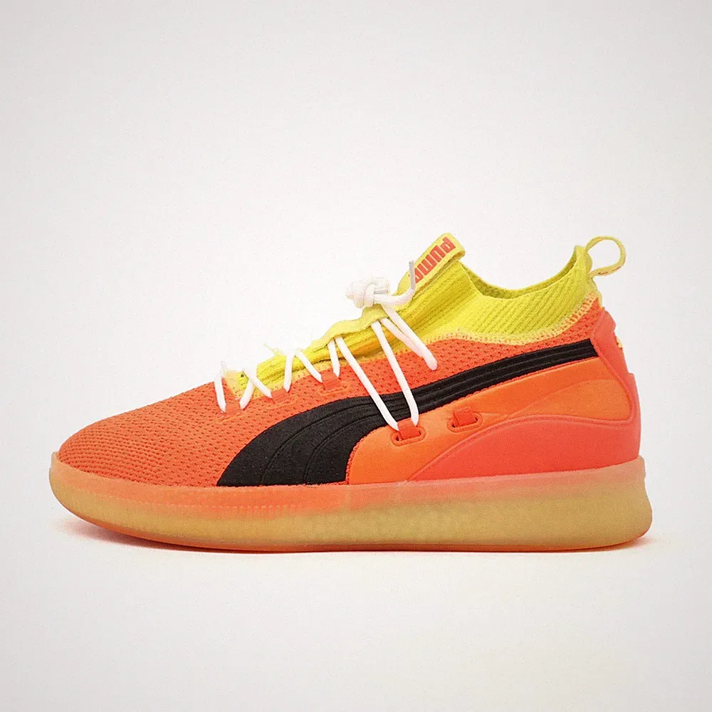 PUMA Herren 191715-02 Hallenschuh Orange Gelb Schwarz Hallenschuhe Sneaker EU 45