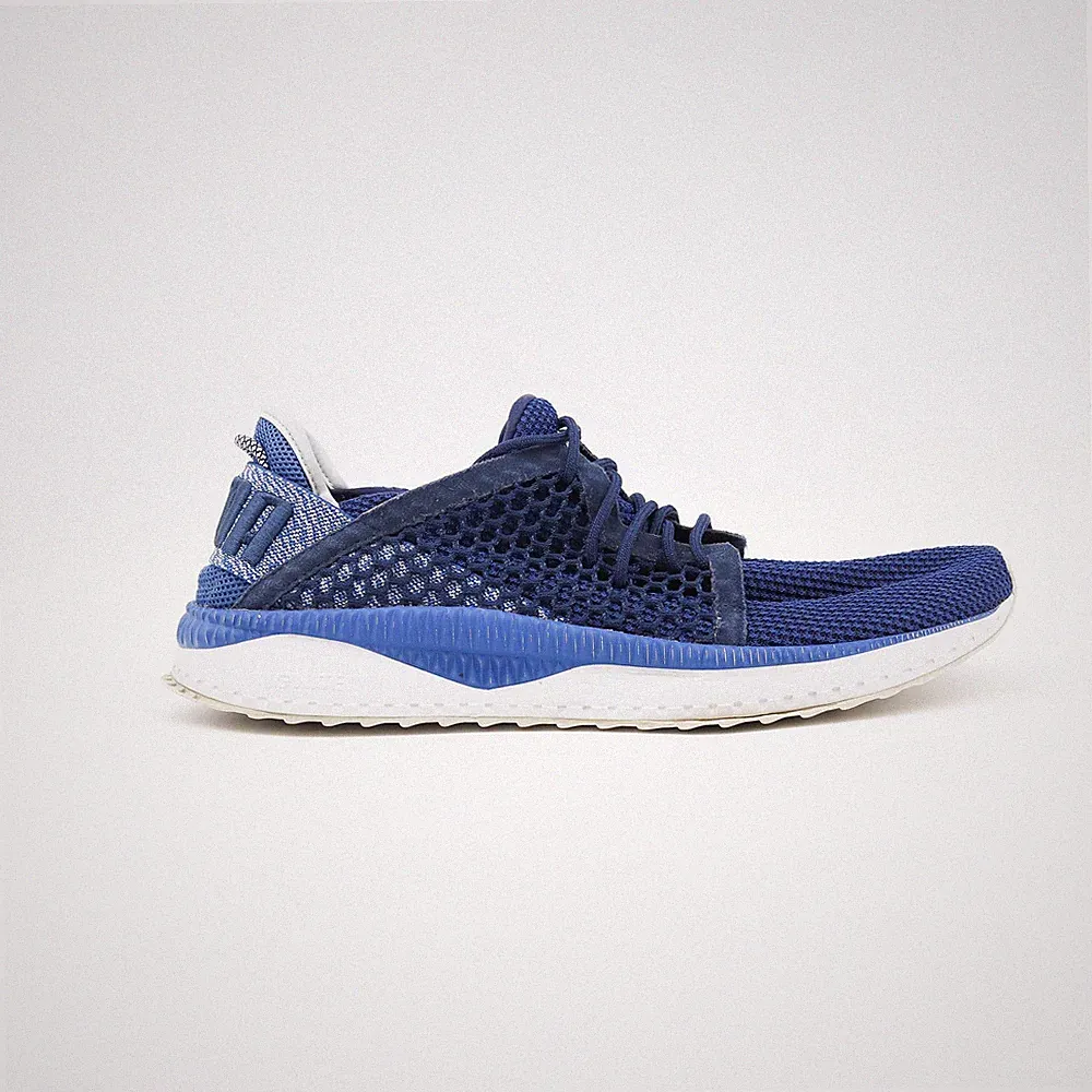 Puma Herren Laufschuhe Blau Größe UK 11 Mesh Sportschuhe