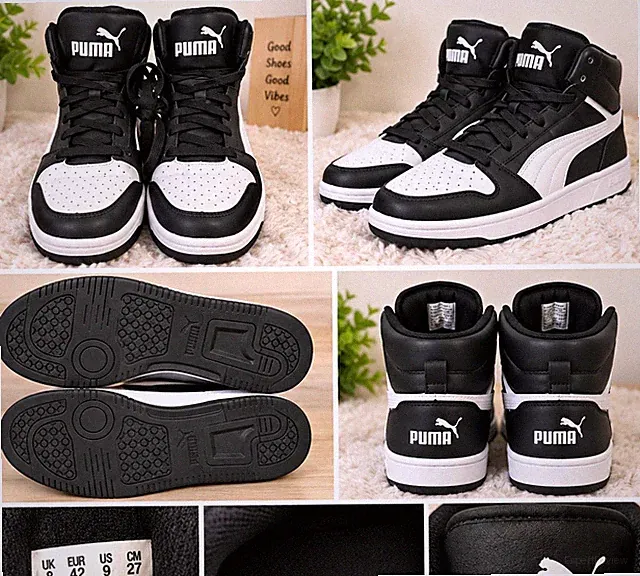 PUMA Herren Sneaker Mid Top Schwarz/Weiß SoftFoam+ EU 42 UK 8 369573-01