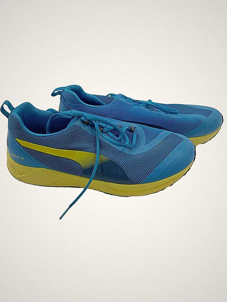 PUMA Ignite XT Herren Sportschuhe Laufschuhe Gr. 44 Blau Gelb
