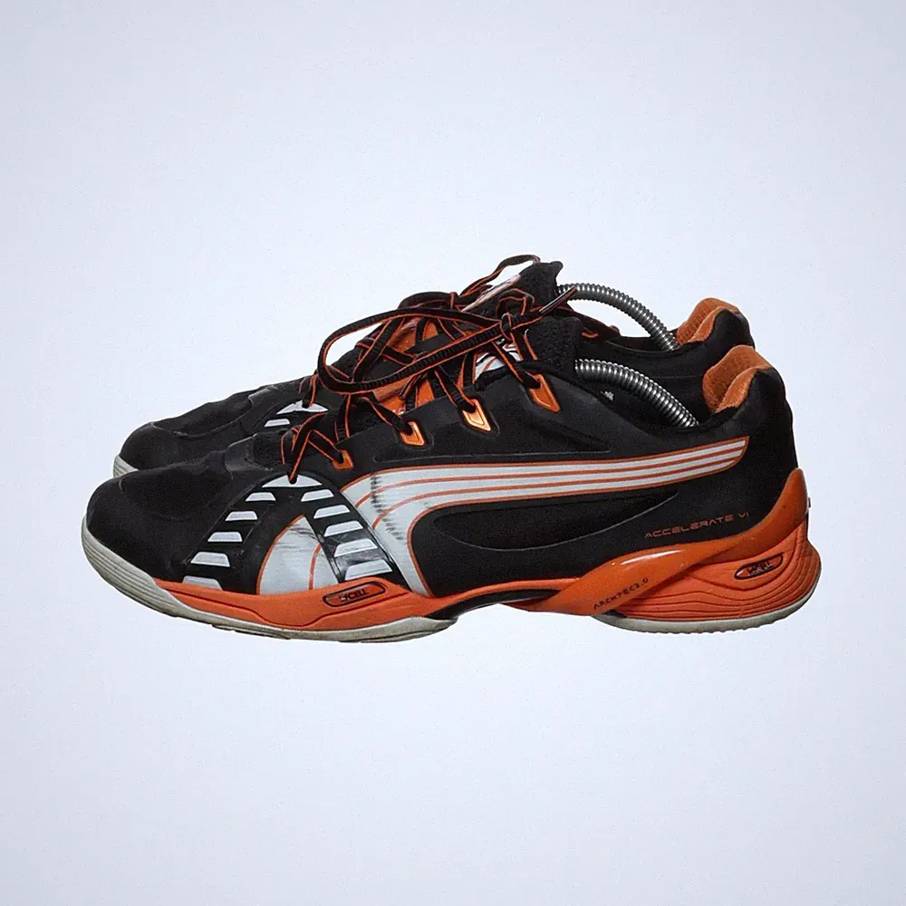 Puma, Laufschuhe, Größe: 44, Schwarz/Orange/Weiß, Herren #s0R