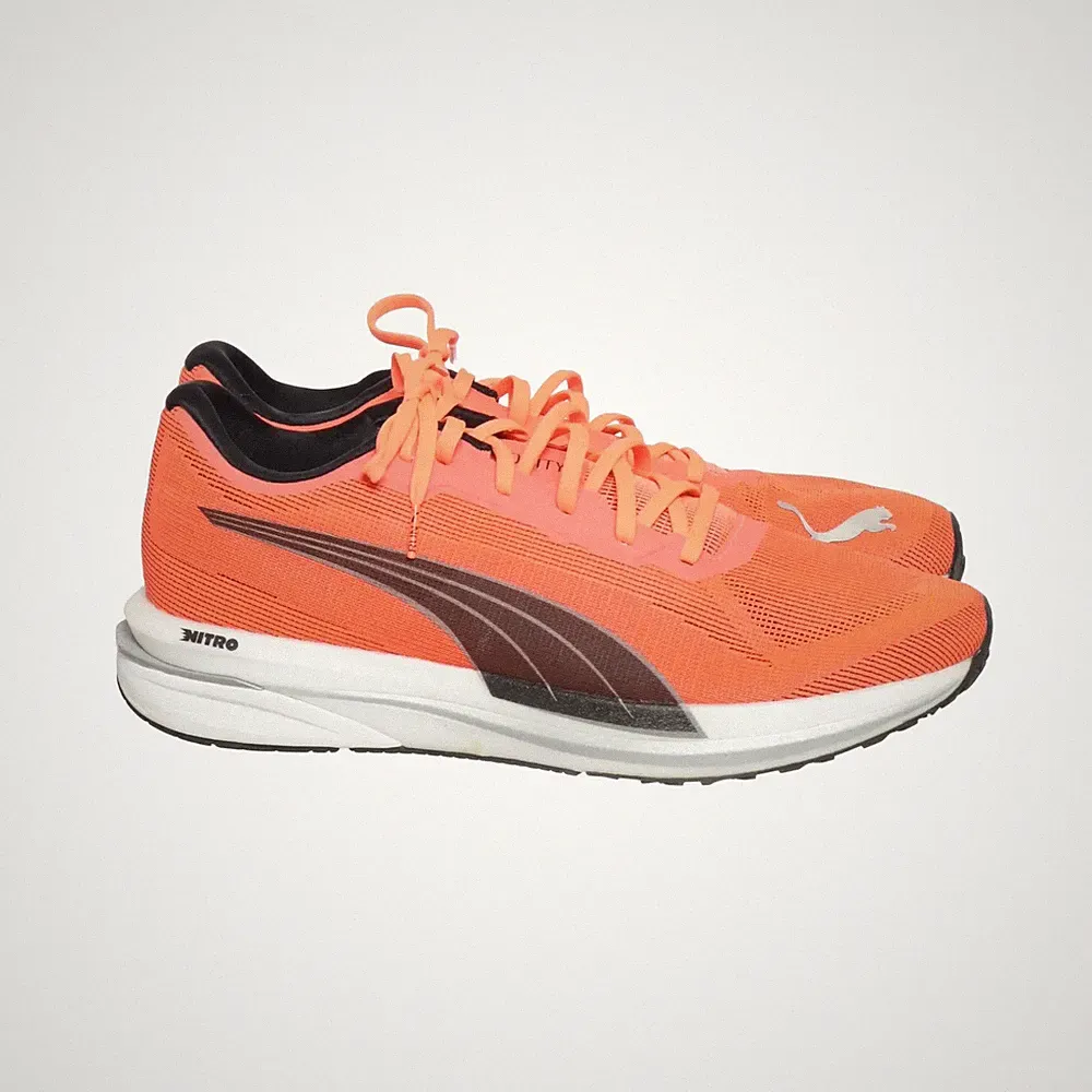Puma, Laufschuhe, Größe: 47, model: velocity nitro, Orange/Schwarz/Silber #Q8x