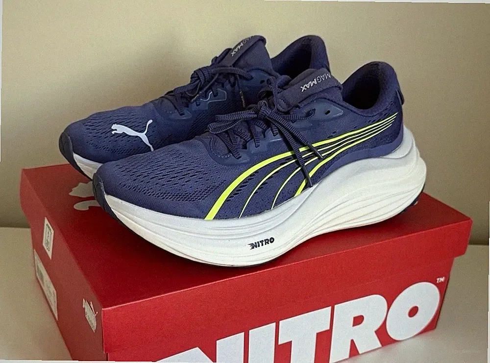 PUMA MagMax Nitro Laufschuhe 46.5 lila-grün OVP