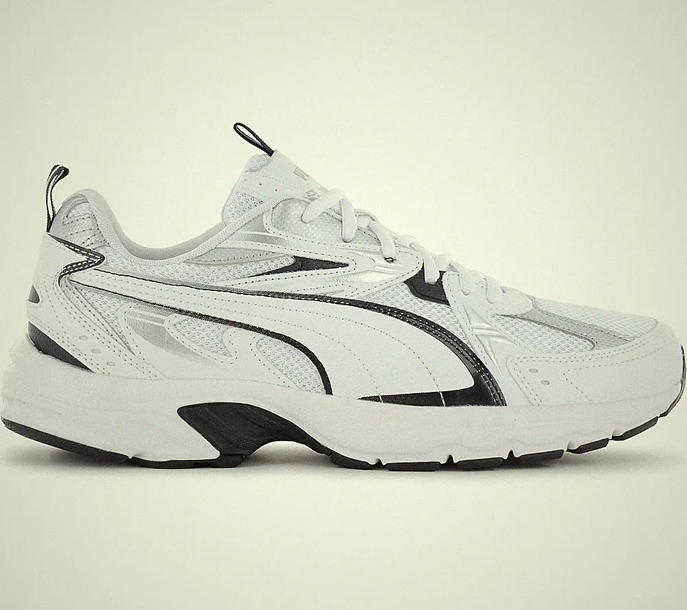 PUMA Milenio Tech - Herren Sneaker Sport Fitness Schuhe Weiß 392322-01 Turnschuh