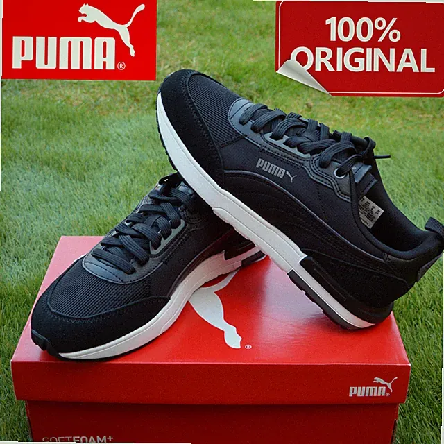 Puma R22 Turnschuhe Schuhe 383462-01 Schuhe Sneaker Neu Schwarz Größe 12