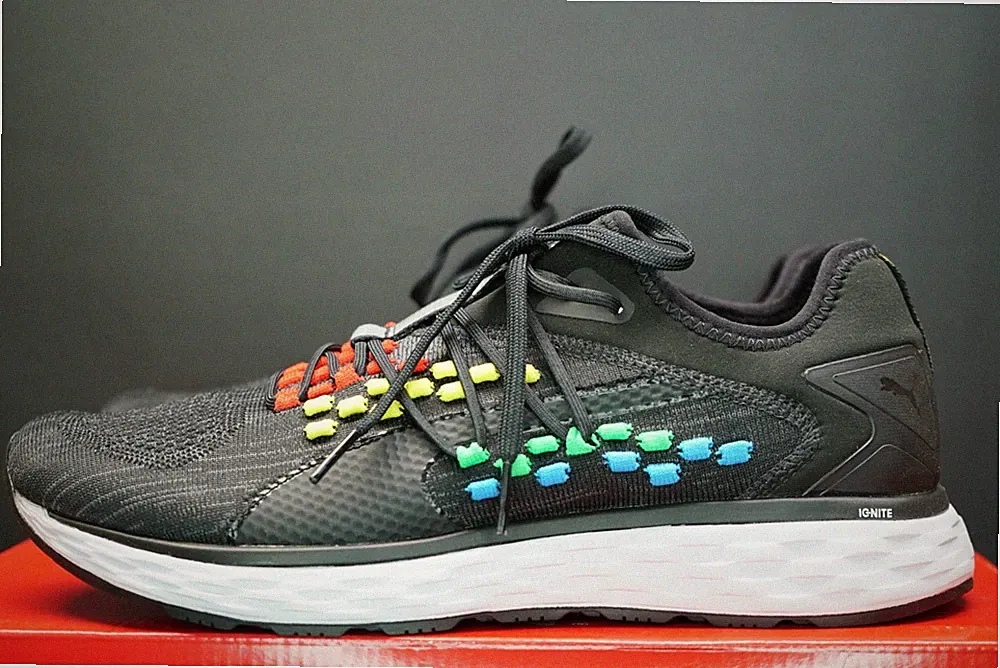 Puma Speed 600 Fusefit Heat Map Schuhe schwarz Knit Running Sneaker Gym Turnschuhe