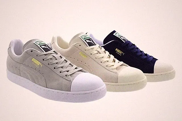 Puma Suede Classic Schuhe Sneaker Neu Weiß Navy Grau
