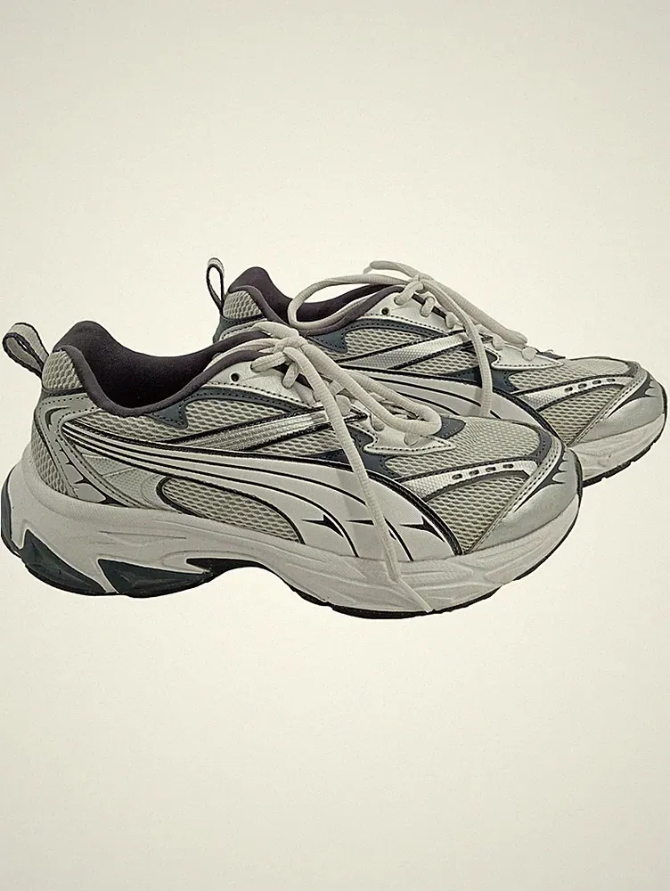 Puma Teveris Nitro Herren Sportschuhe Laufschuhe Grau Gr. 39 Schnürung