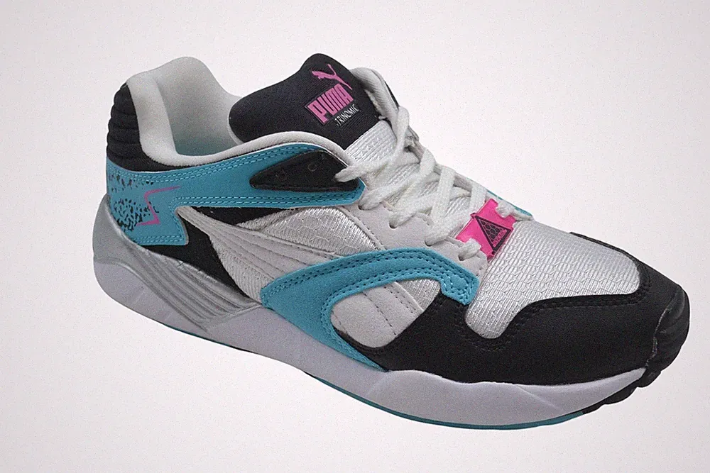 Puma Trinomic XS 850 Plus white black scuba blue Sneaker Laufschuhe 356143 04