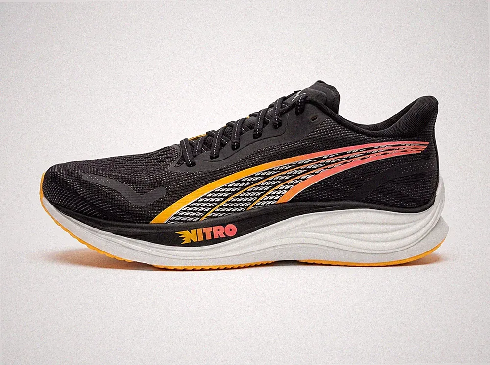 PUMA Velocity Nitro 3 Gr 45 Laufschuhe NEU OVP Black Silver Sun Stream Sport