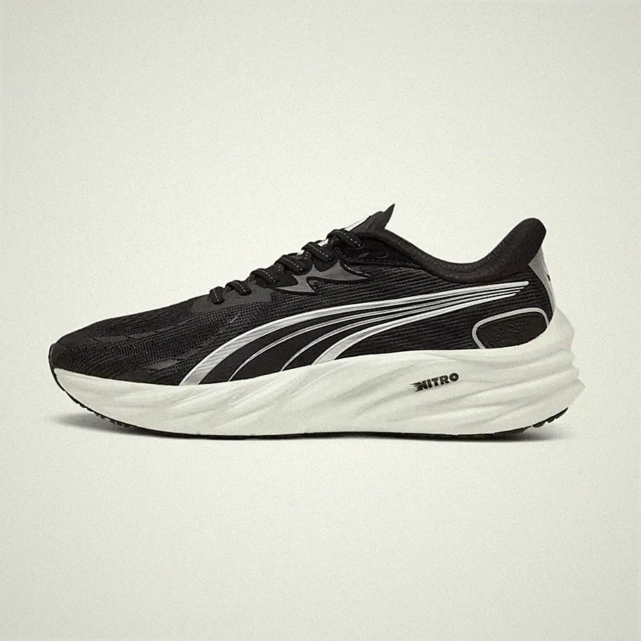 Puma Velocity NITRO 4 Herren Laufschuhe In Schwarz Und Weiß Alle Größen