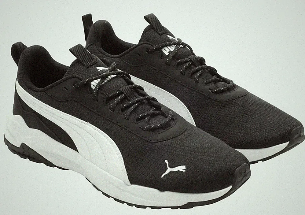 PUMA ZIP C MEN'S BLACK/WHITE RUNNING SHOES SNEAKERS SIZES 9.5-10 US NEW IN BOX!