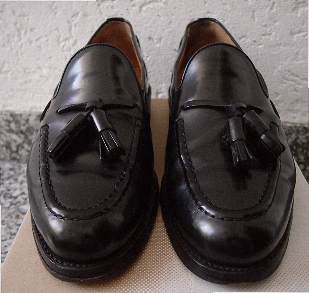 Ralph Harrison 42 Herren Leder schwarz Halbschuhe Laufschuh Schuhe Slipper tods