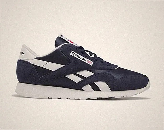 Reebok Classic Nylon Herrenschuhe Turnschuhe UK Größe 9 100009276 marineblau