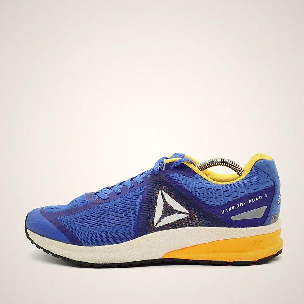 Reebok Herren Harmony Road 3 Sportschuh Blau Gelb Weiß Leicht Laufschuh EU 42