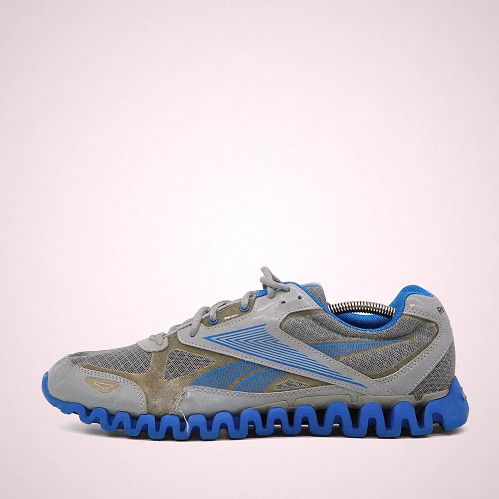 Reebok Herren Zignano Sneaker Grau/Blau Atmungsaktiv Laufschuh EU 44