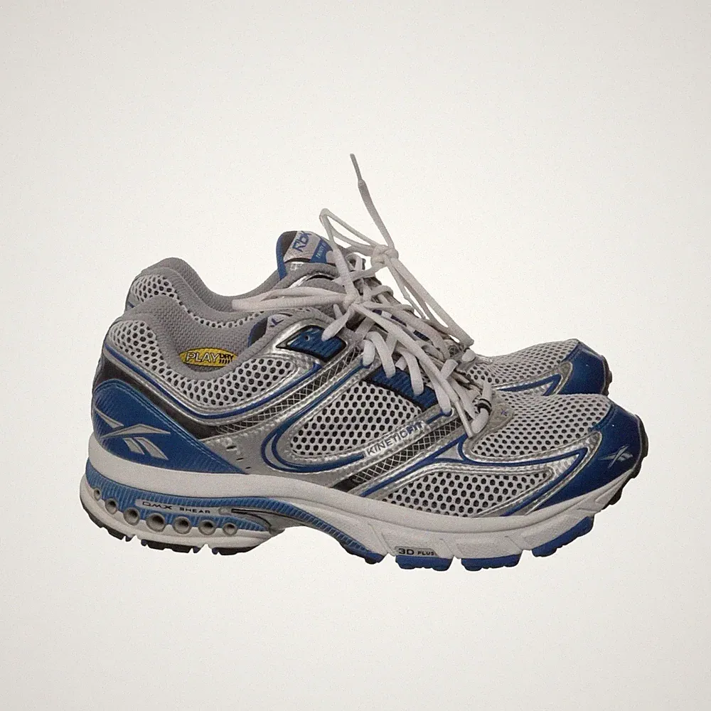 Reebok, Laufschuhe, Größe: 42 1/2, model: premier running, Blau/Grau/Weiß #CrS