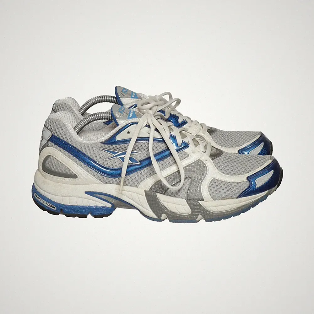 Reebok, Laufschuhe, Größe: 43, model: premier running, Grau/Weiß/Blau #Irw