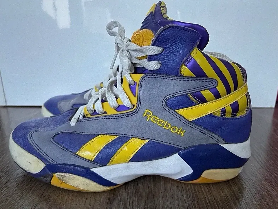 Reebok Shaq Attaq Retro LSU Lakers Purple Basketball Sneaker Men’s Size 10 Shoes