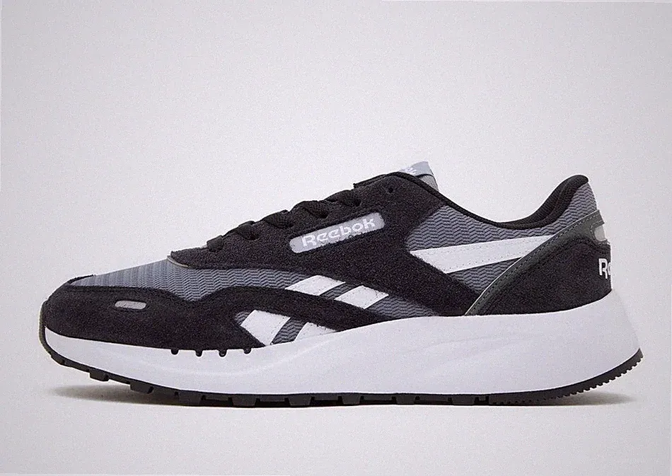 Reebok Sneaker Herren GL8900 Turnschuhe in Schwarz und Grau Schuhe UK 9