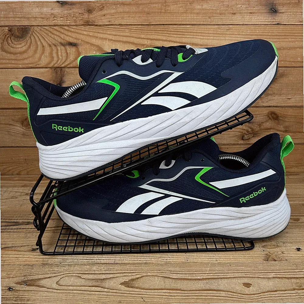 Reebok Turnschuhe Herren Größe UK 10 Vers marineblau grün Laufen Fitnessstudio Komfort Gehen Schuhe