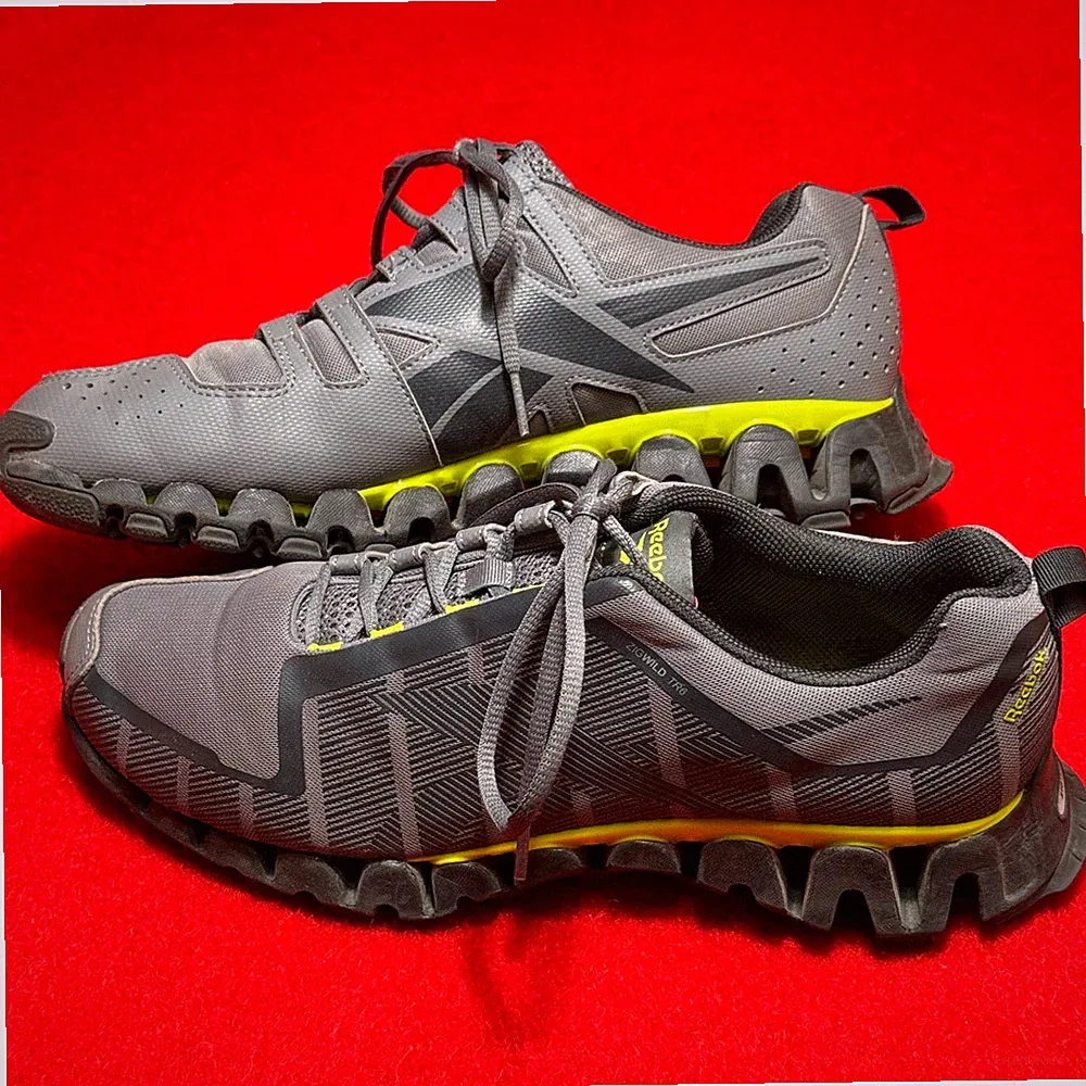 Reebok Zigwild TR 6 Men's 11 Grey Neon Yellow ZigTech Trail Running Shoes