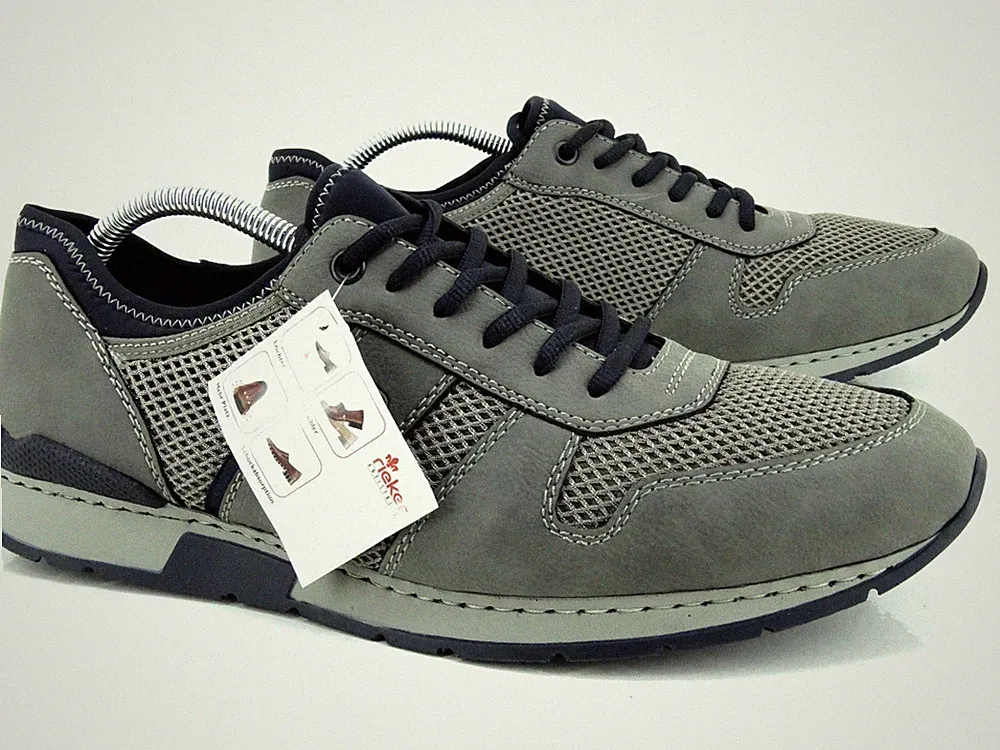 Rieker Herren Halbschuhe Sneaker Schuhe Slipper Freizeit Lauf Gr. 44 Grau