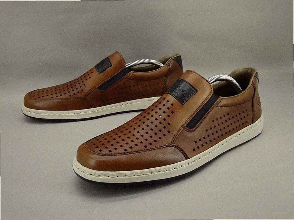 Rieker Herren Halbschuhe Sneaker Schuhe Slipper Freizeit Laufschuhe Gr. 45 Leder