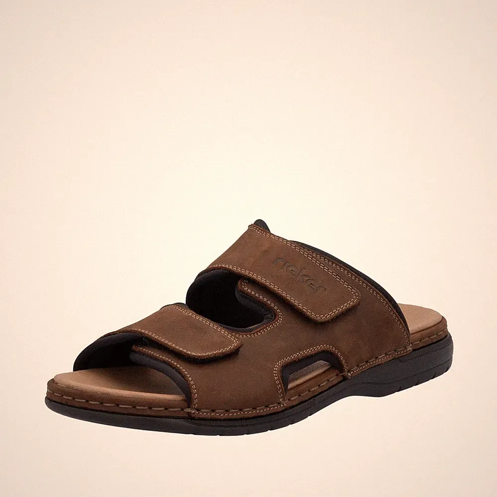 Rieker Herren Pantolette Braun Schuhe 25559-25 Sommer Sandale