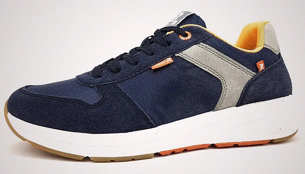 Rieker Samtcaft Herrenschuhe Schnürschuhe Sneaker Blau Freizeit